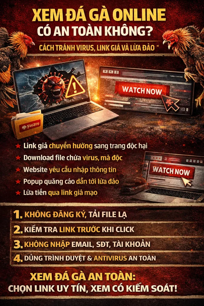 Xem Đá Gà Online Có An Toàn Không Cách Tránh Virus, Link Giả Và Lừa Đảo