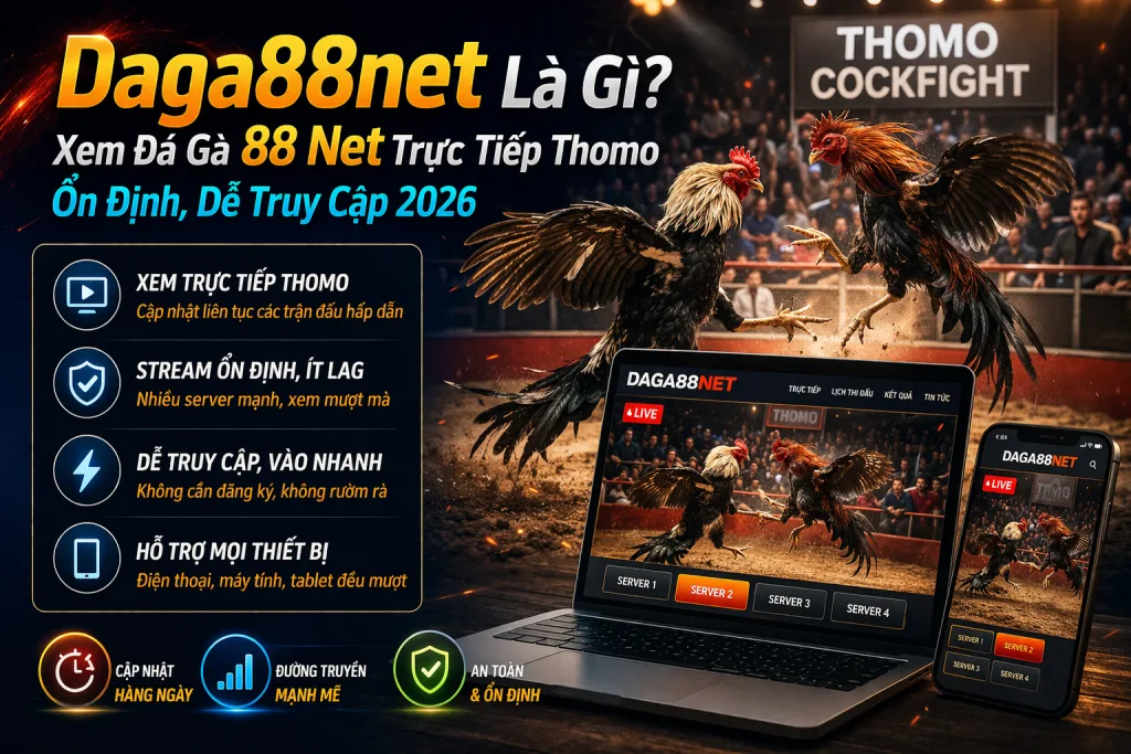 Daga88net Là Gì Xem Đá Gà 88 Net Trực Tiếp Thomo Ổn Định, Dễ Truy Cập 2026