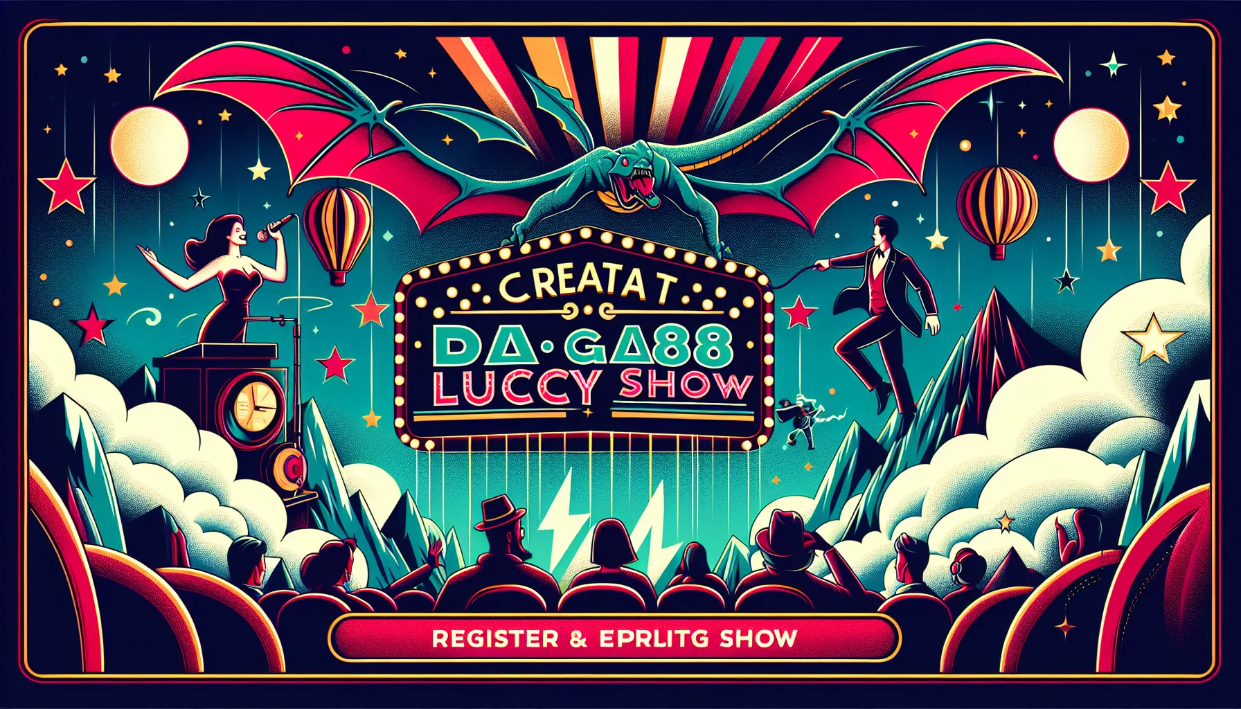 Banner kêu gọi đăng ký trải nghiệm Daga88 Lucy Show đá gà trực tiếp đỉnh cao